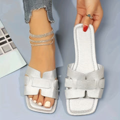 Square Toe Flat Sandals