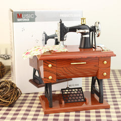 Retro Nostalgic Simulation Sewing Machine Music Box Music Box