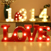 Luminous LED Letter Number Night Light English Alphabet Number Battery Lamp Romantic Wedding Christmas Party Decoration