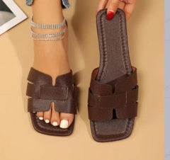 Square Toe Flat Sandals