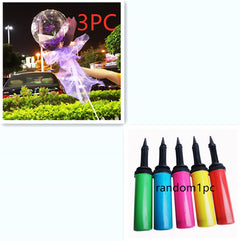 LED Luminous Balloon Rose Bouquet Transparent Bobo Ball Rose