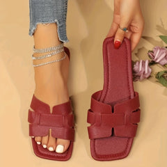 Square Toe Flat Sandals