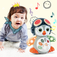 Electric Universal Light Music Swing Dancing Penguin Toys