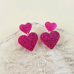 Women Acrylic Love Earrings