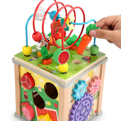 Children's Wooden Treasure Chest Multi-functional Puzzle