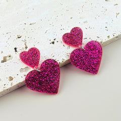 Women Acrylic Love Earrings