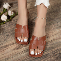 Square Toe Flat Sandals