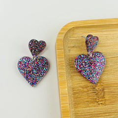 Women Acrylic Love Earrings