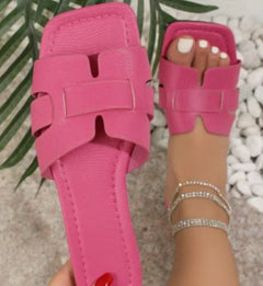 Square Toe Flat Sandals