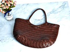 100% Natural Cowhide Weave Handbags