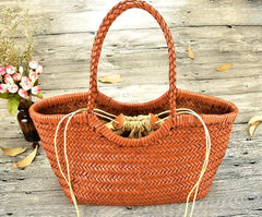 100% Natural Cowhide Weave Handbags