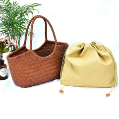 100% Natural Cowhide Weave Handbags