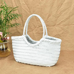 100% Natural Cowhide Weave Handbags