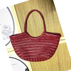 100% Natural Cowhide Weave Handbags