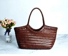 100% Natural Cowhide Weave Handbags