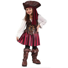 Girls Elis Pirate Captain Cosplay Costume Kids Halloween Purim Carnival Party Dress Pirates In The Caribbean Captain Clothing