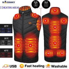 Winter USB Heating Vest Flexible Electric Jackets