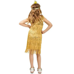 Girls Flapper 1920s Charleston Chicago Gatsby Fringe Kids Fancy Dress Up Costume