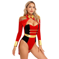 Womens Circus Ringmaster Costume Jumpsuit Halloween