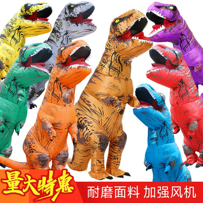 2023 T-Rex Dinosaur Inflatable Costume Purim Halloween Party Cosplay Fancy Suits Mascot Cartoon Anime for Adult Kids