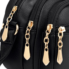 High Quality Soft Leather Purse Fashion Women Shoulder Messenger Bag Multi-pocket Wear-resistant Bag Luxury Ladies Handbag Sac