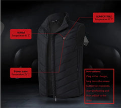 Winter USB Heating Vest Flexible Electric Jackets