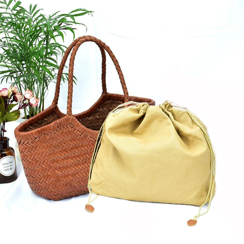 100% Natural Cowhide Weave Handbags