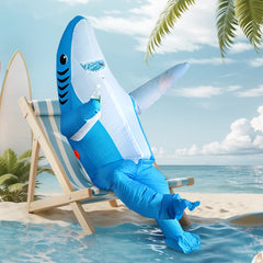 Cute Unique Standing Shark Design Inflatable Suit