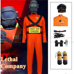 Game Lethal Company Cosplay Jumpsuits Lethal Mask Clothing Jumpsuit