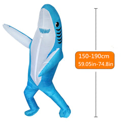 Cute Unique Standing Shark Design Inflatable Suit