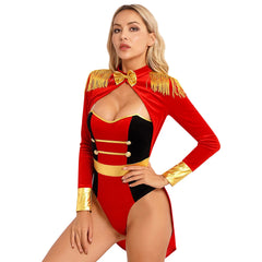 Womens Circus Ringmaster Costume Jumpsuit Halloween