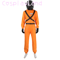 Game Lethal Company Cosplay Costume Man Protective Suit Fantasia Mask Jumpsuit