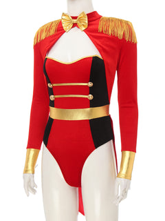 Womens Circus Ringmaster Costume Jumpsuit Halloween