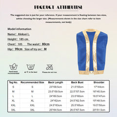 Mens Halloween Toad Vest Open Front Metallic Shiny Toad Waistcoat Cartoon Captain Cosplay Costumes for Carnival Party Clubwear