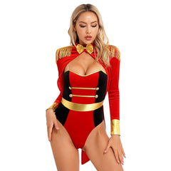 Womens Circus Ringmaster Costume Jumpsuit Halloween