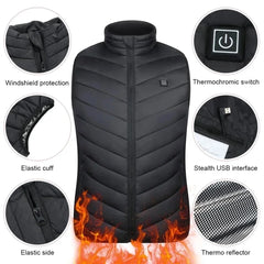 Winter USB Heating Vest Flexible Electric Jackets