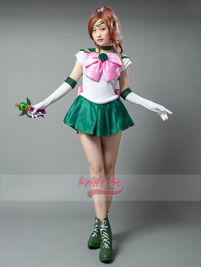 Anime Sailor Jupiter Kino Makoto Cosplay Costume Women Girls Dress Uniform