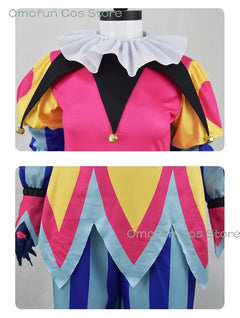 Fizzarolli Cosplay Costume Helluva Hat Boss Halloween Fancy Clown Suit