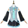 Miku Cosplay Full Set Silver Grey Patent Leather Fabric Suit Miku