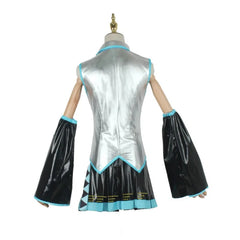 Miku Cosplay Full Set Silver Grey Patent Leather Fabric Suit Miku