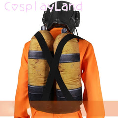 Game Lethal Company Cosplay Costume Man Protective Suit Fantasia Mask Jumpsuit