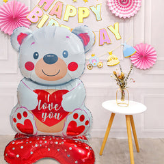 Love Standing Bear Aluminum Balloon