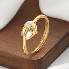 Hug Love Heart-Shaped Ring